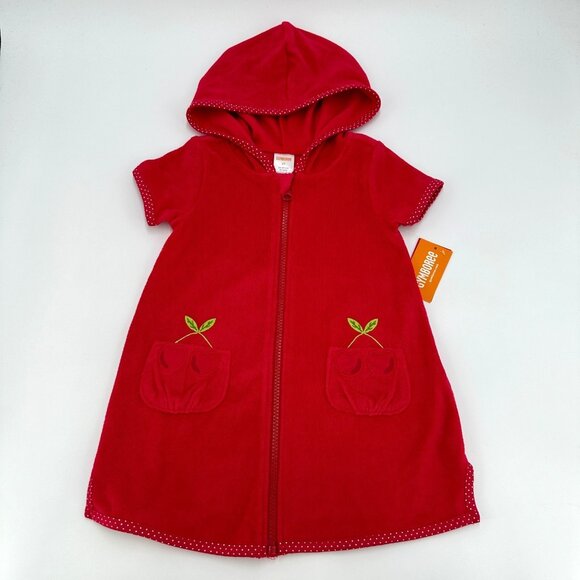 Gymboree Cherry Rashguard Swimsuit Set w/Matching Toweling Swim Cover sz 2T NWT - Picture 3 of 9